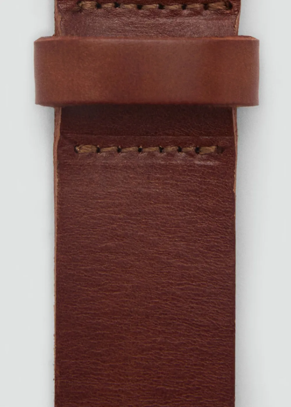 Brown Casual Style Stud Leather Belts