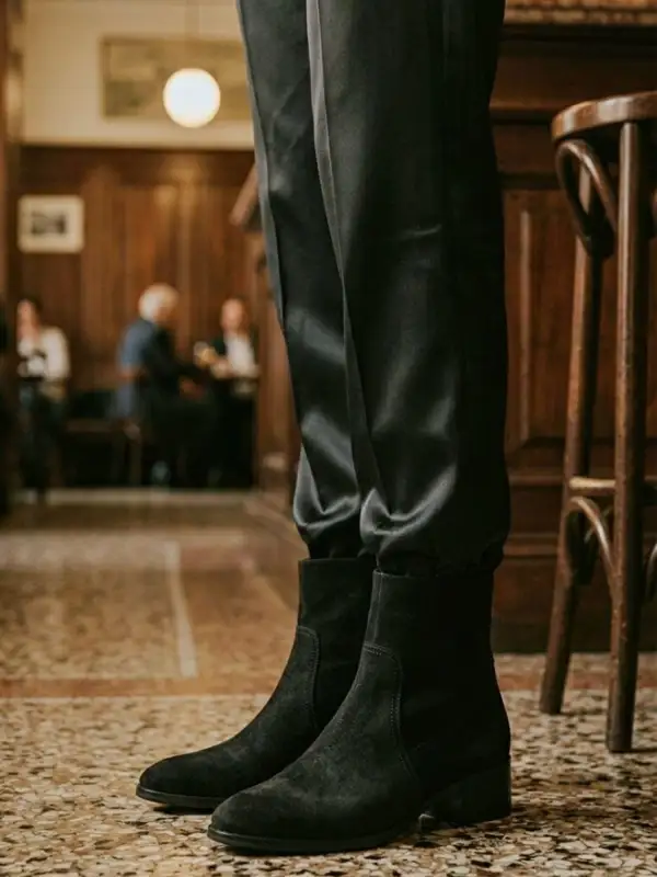 Women's Pull On Vegan Suede Ankle Boots