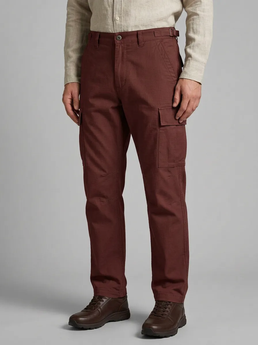 Men's Military Style Olive Green Multi-Pocket Cargo Pants