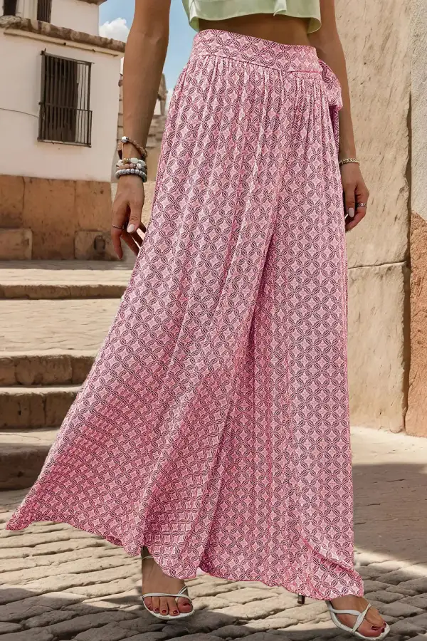 Soft Tie Waist Tie Detail Pants