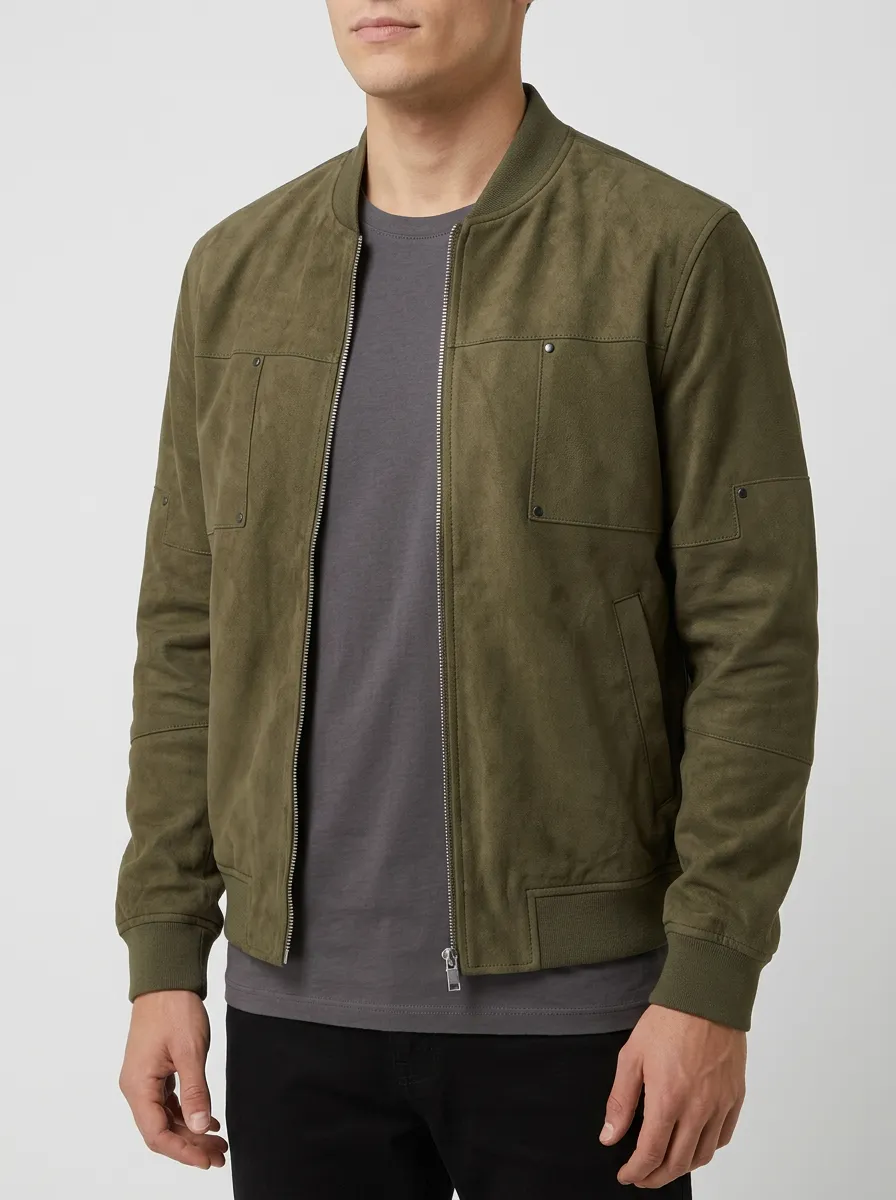 Everyday Suede Bomber Jacket