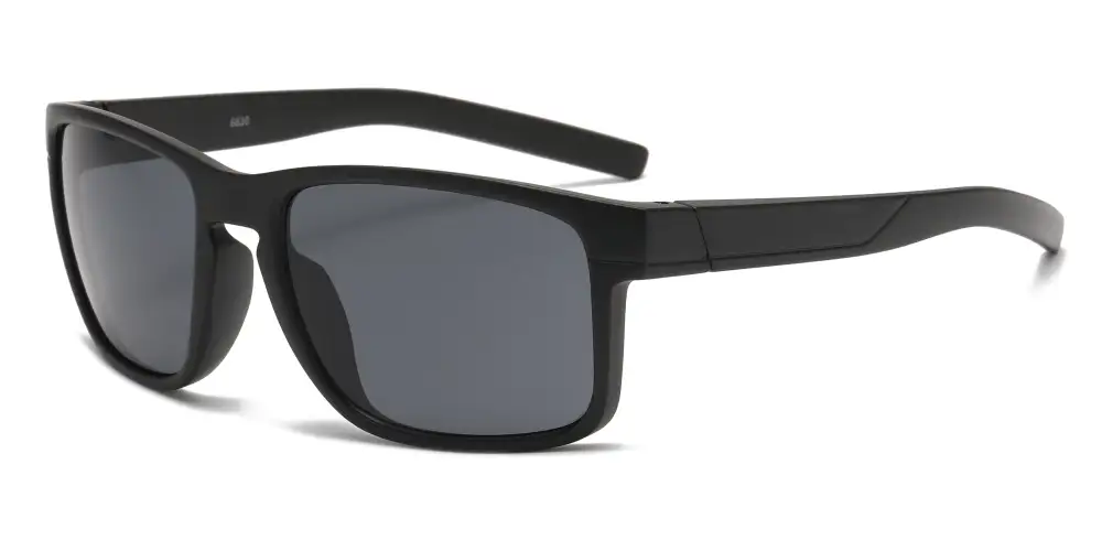 Square Sports With Keyhole Bridge Plastic Sunglasses
