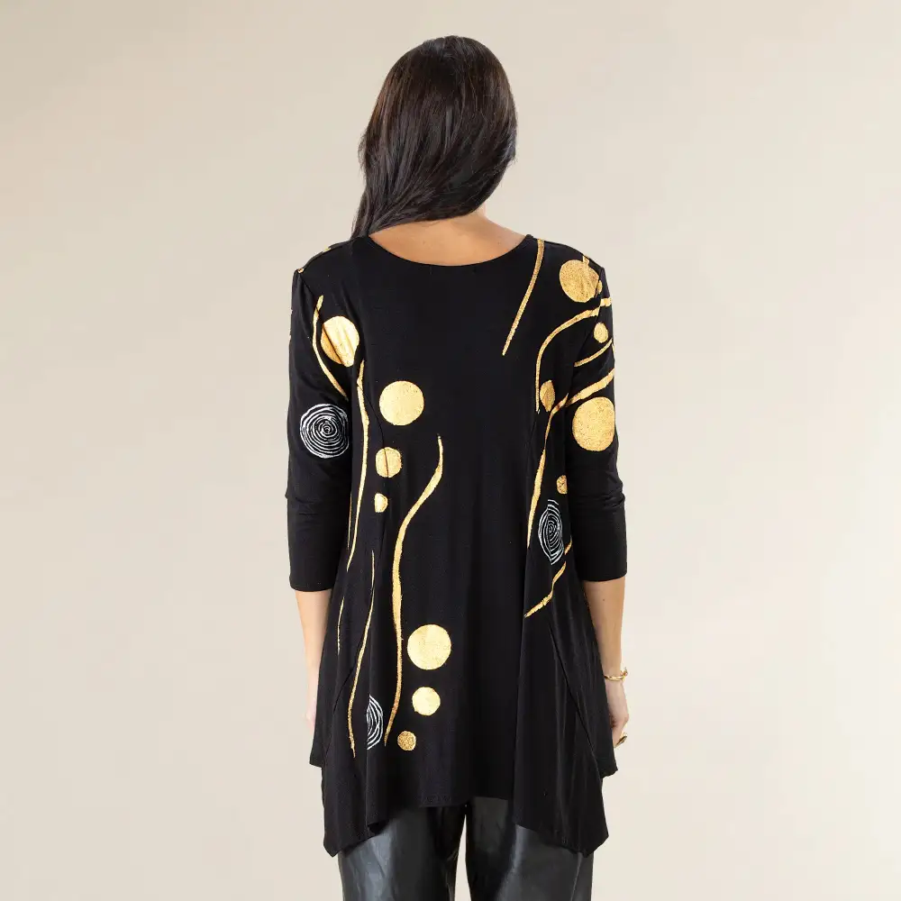 Hand-painted Shimmering Circles Blouse