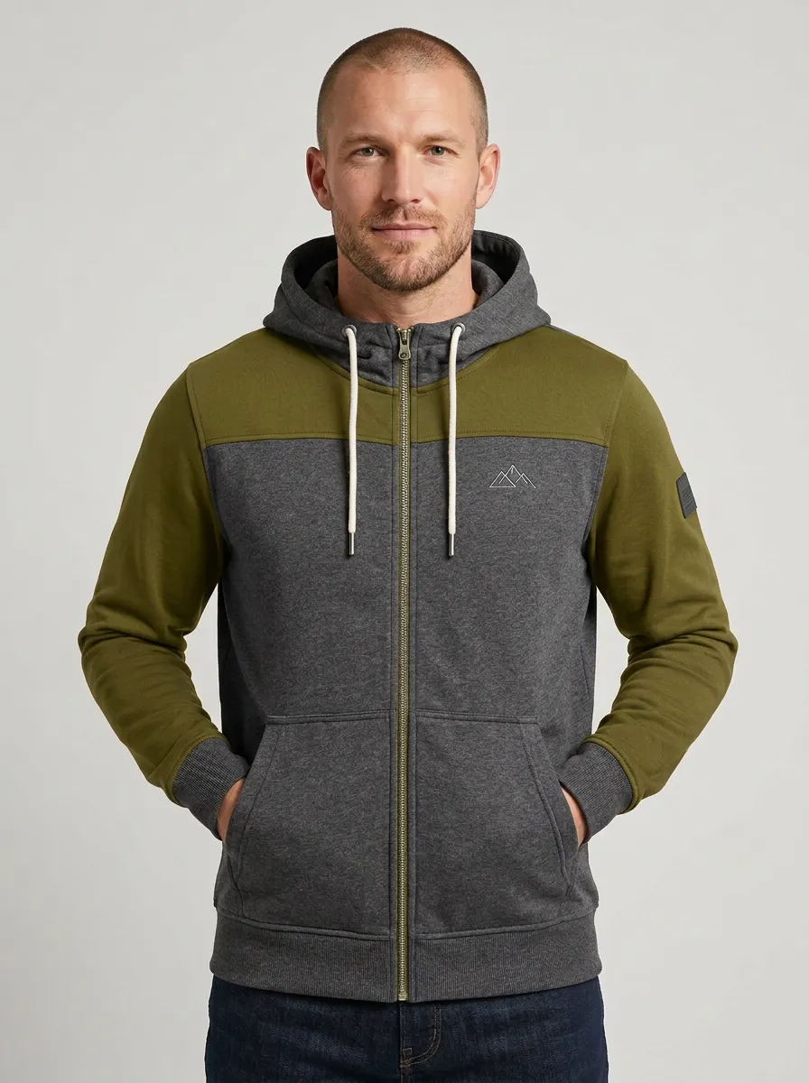 Urban Mountain Graphic Zip-Up Modern Look Men's Sport Jacket