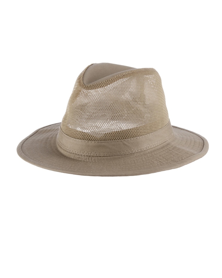 Breathable Mesh Safari Hat in Taupe