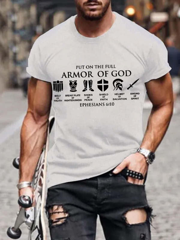 Men's Put on The Full Armor of God Casual Tee