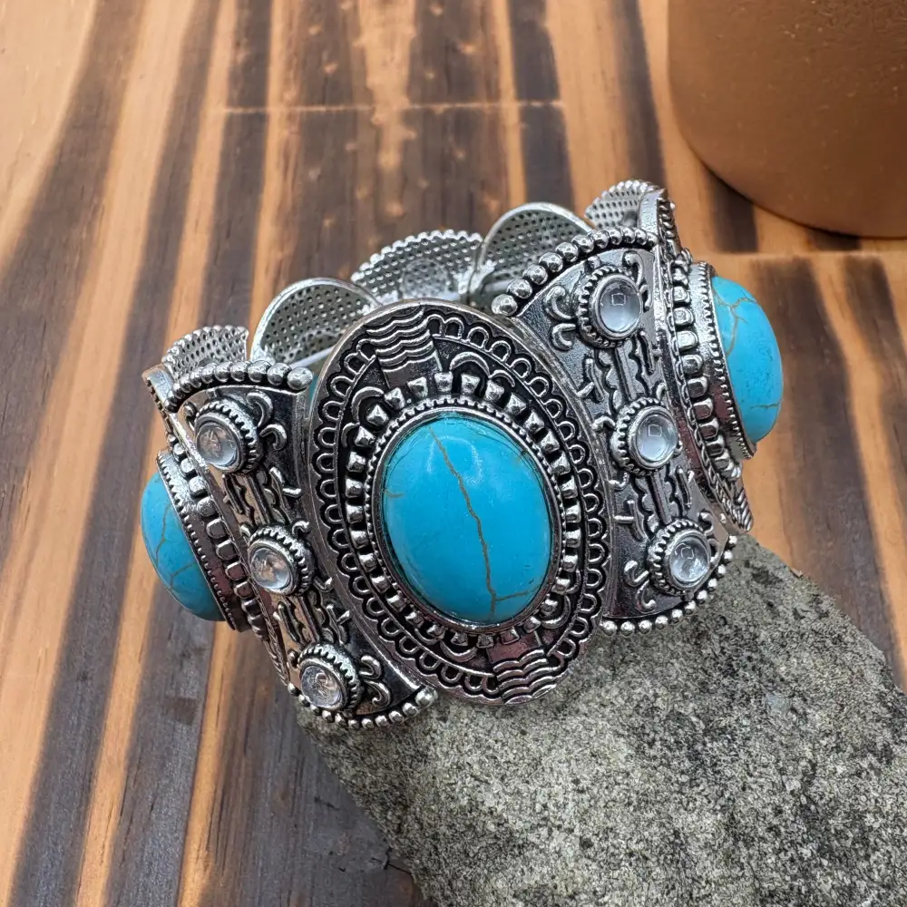 Multi Stone Stretch Bracelet