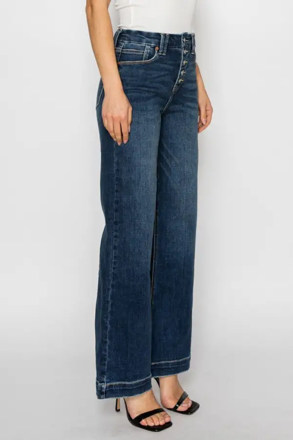 Everyday High Rise Wide Leg Stretch Denim Jeans