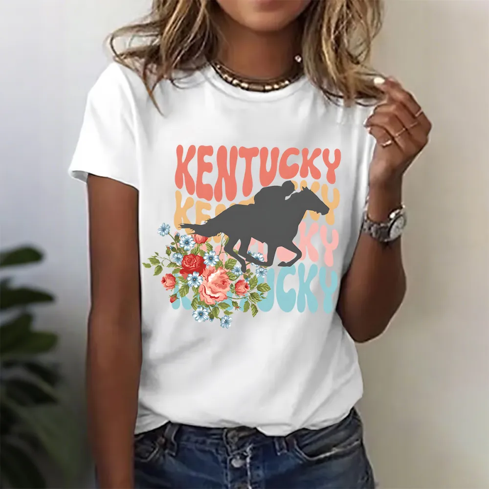 Women's Kentucky Derby Floral Graphic Tee