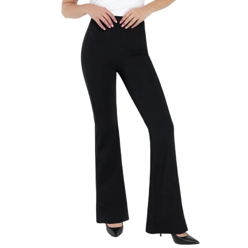 Shapewear Executive High Waisted Wide-Leg Ponte Pants with Tummy Control