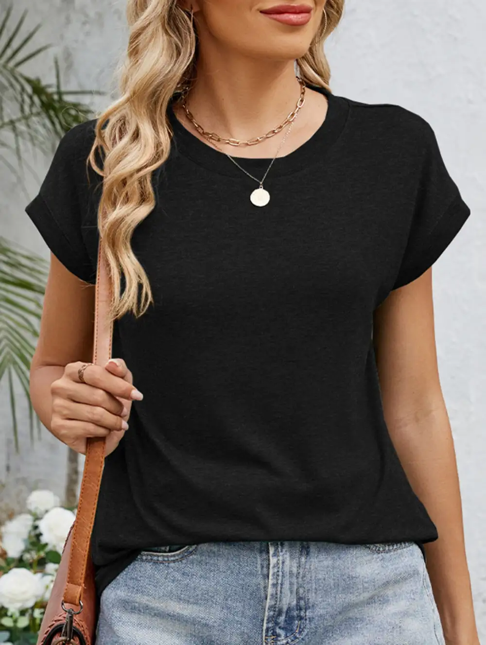 Easy Fit Loose Crew Neck Short Sleeve Tee