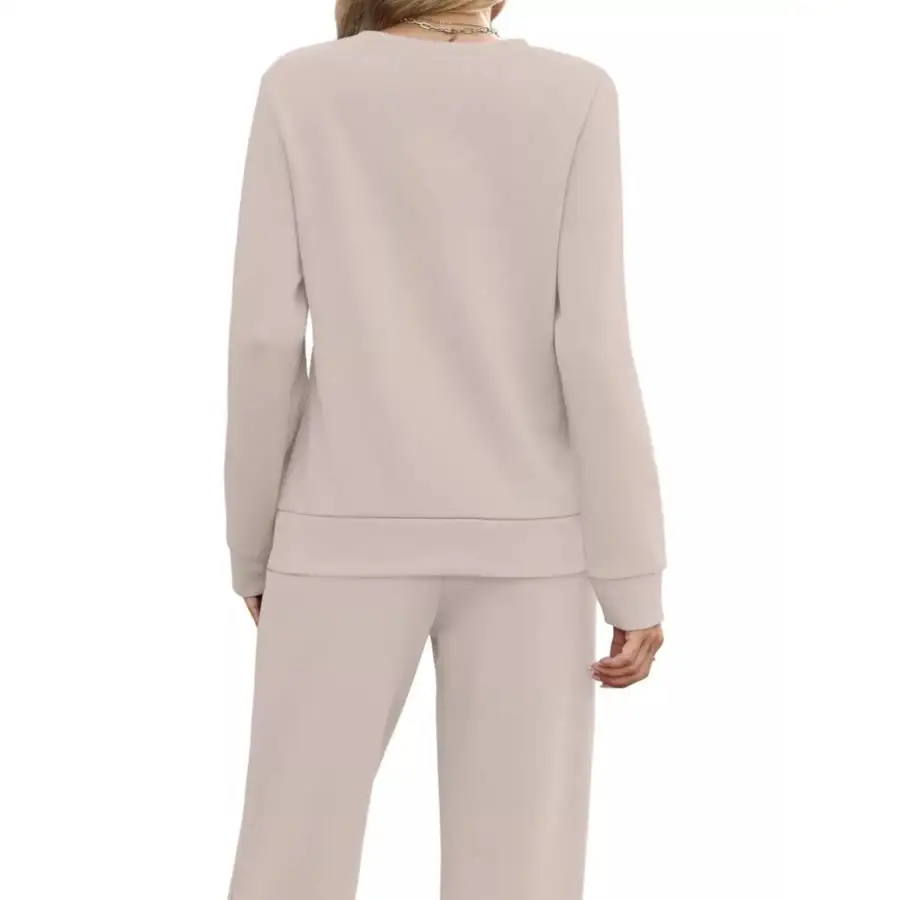 Casual Long Sleeve Top and Pants Set