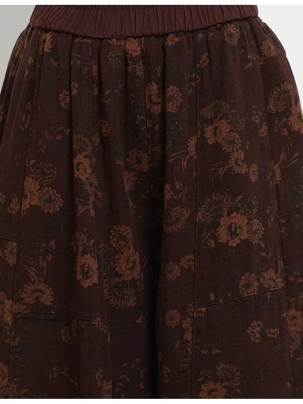 Boho Elastic Waist Barrel Leg Easy Pants