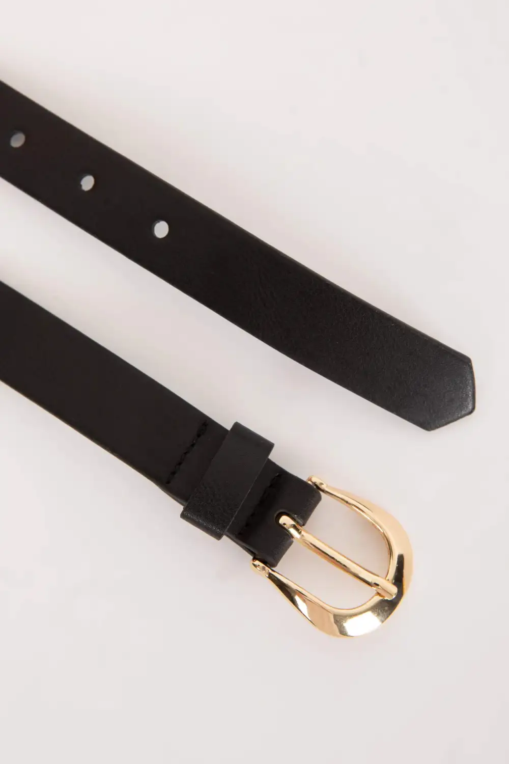 Two-Color Metal Imitation Leather Belt
