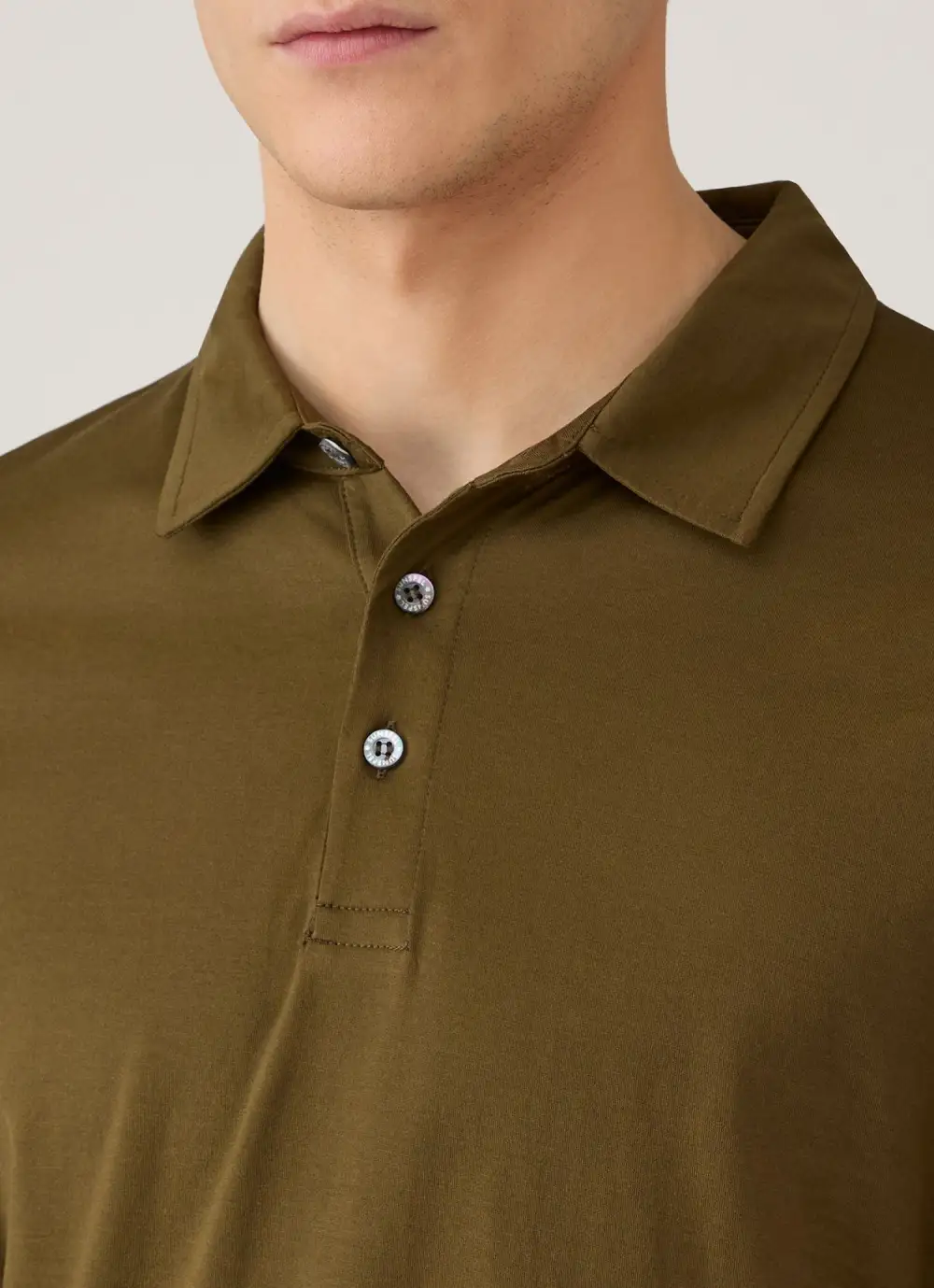 Refined Everyday Regular Fit Cotton Jersey Long Sleeve Polo Shirt