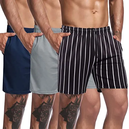 Triple Pack Workout Shorts With Pocket