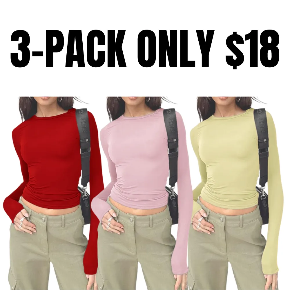 Women's Solid Long Sleeve Sports Tee