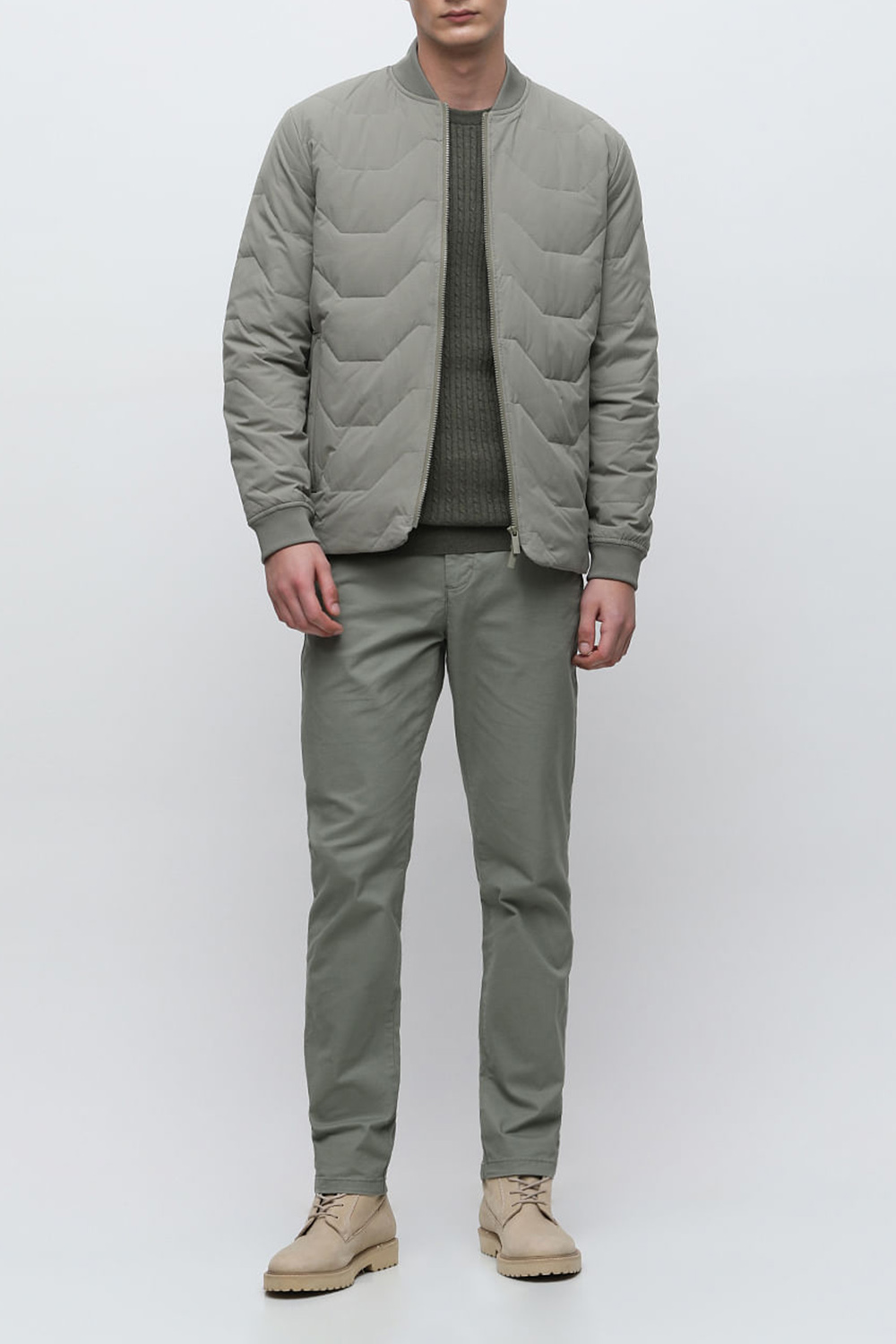 Black Quilted Redown Bomber Jacket