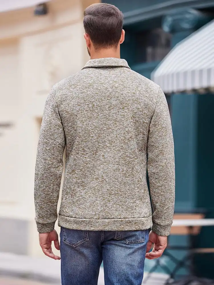 Casual Thermal Texured Knitted Sweatshirt Hoodie