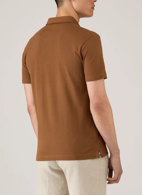 Casual Everyday Slim Fit Mesh Cotton Short Sleeve Polo Shirt