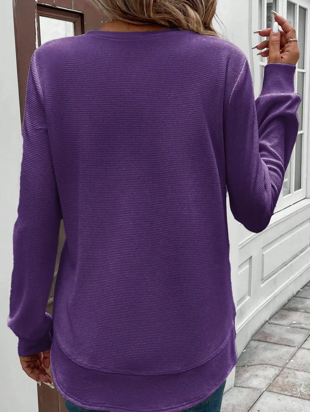 Loose Crew Neck Long Sweatshirt