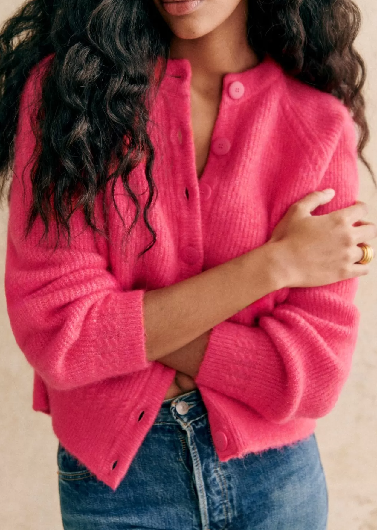 Neo Mint Button Up Cardigan