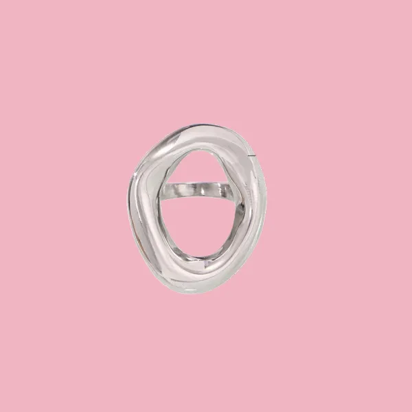 Sculpted Open Circle Ring