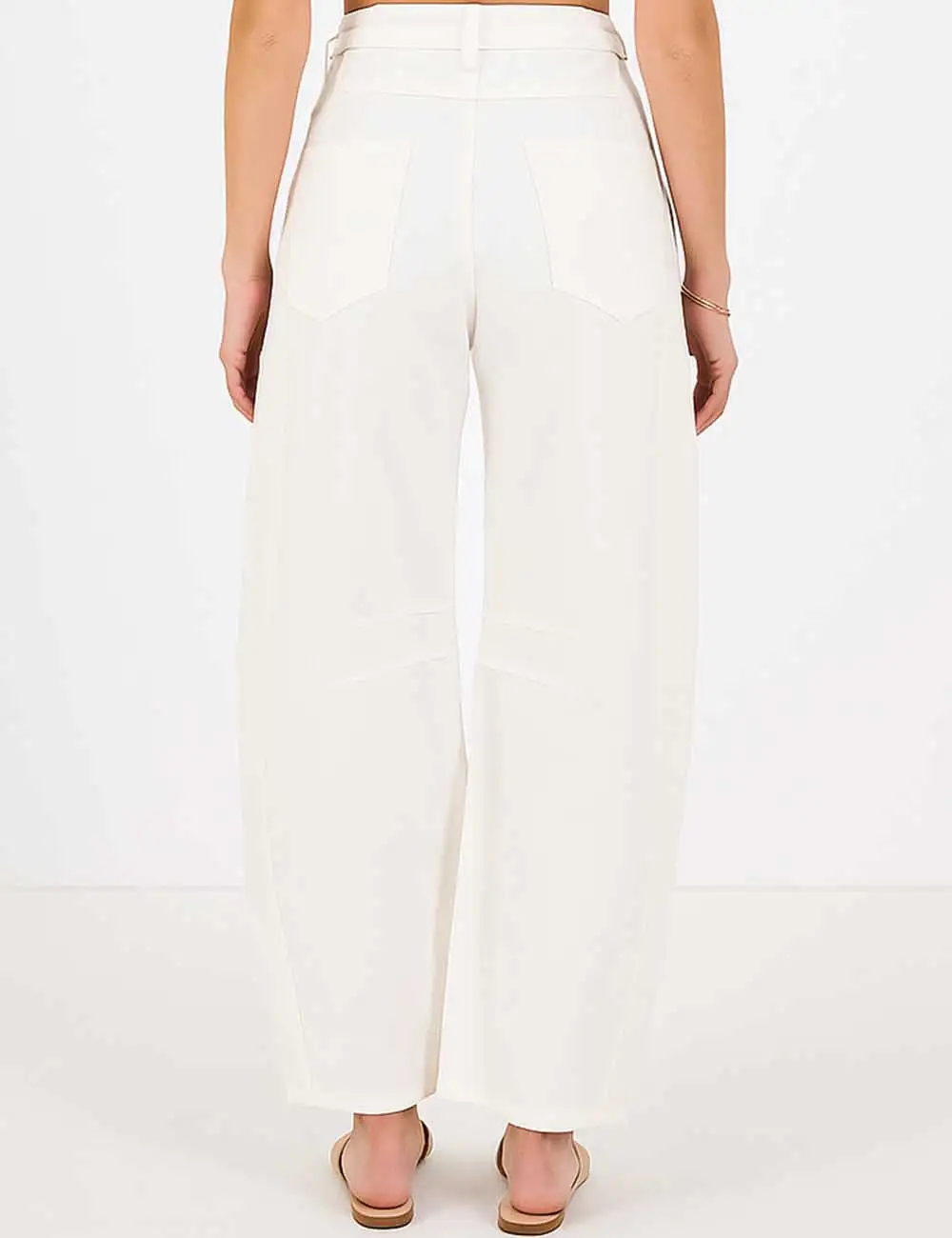 Mid Rise Wide Leg Jeans Barrel Denim Pants