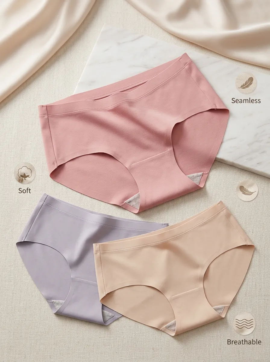 Women's Classic Lightweight-Feel Seamless Three-Pack Panties