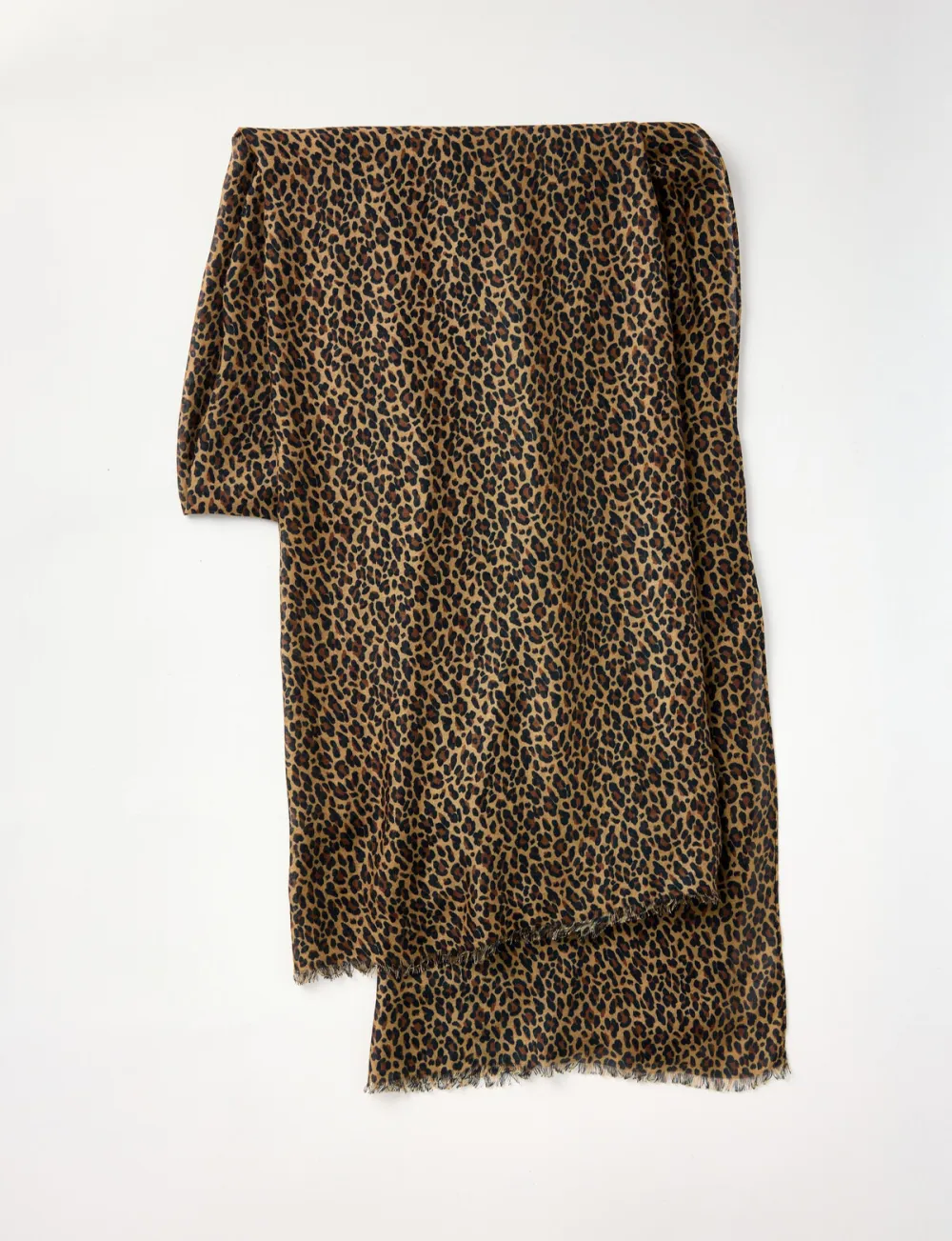 Fashionable Leopard Print Brown Scarf