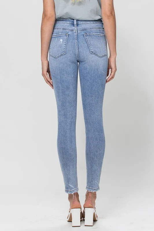 High Rise Ankle Skinny Jeans