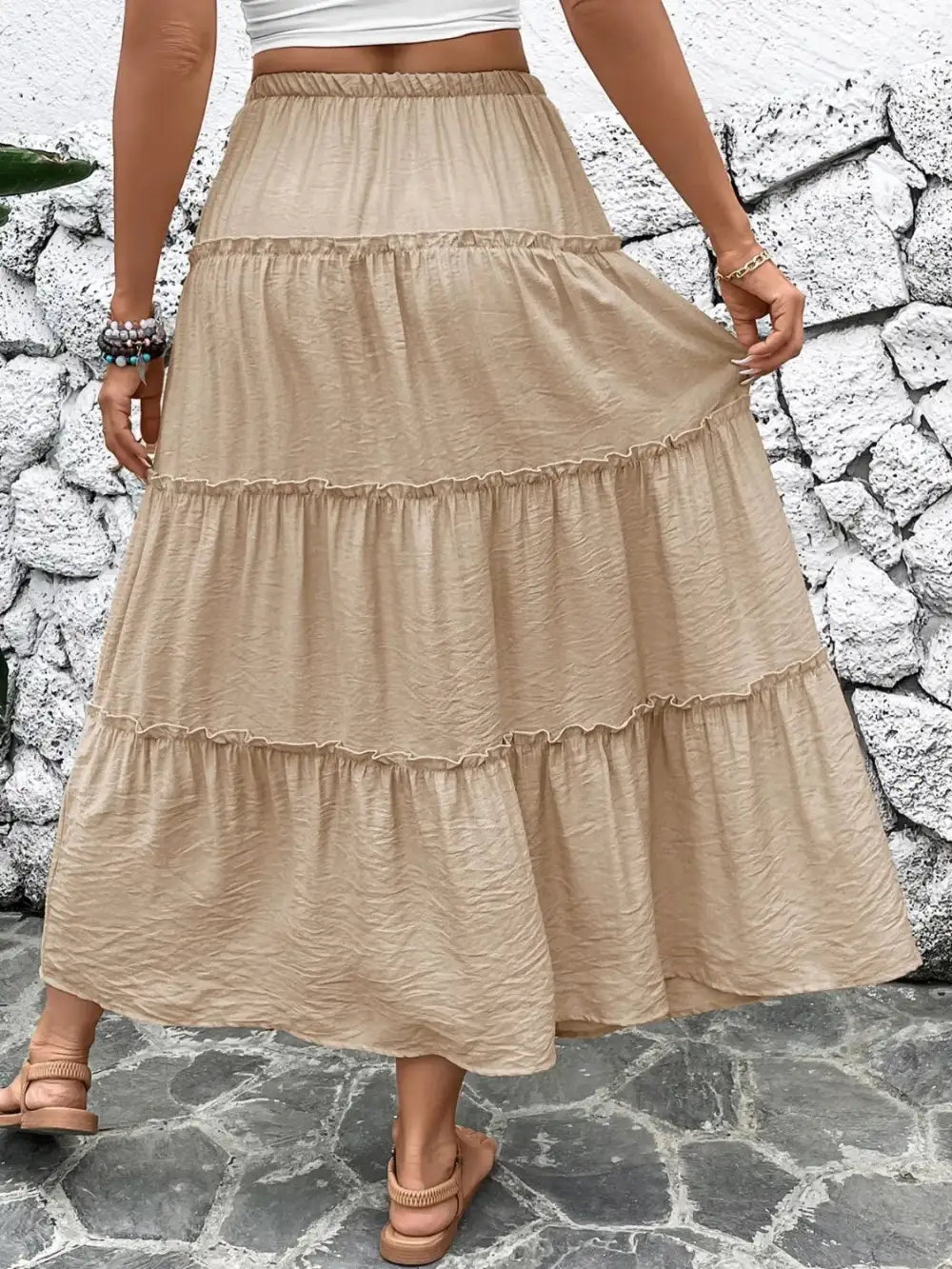 Sleek Frill Tiered Skirt