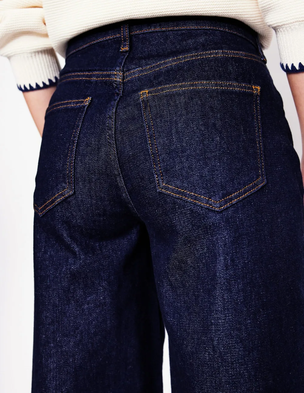 Indigo Rinse High - Rise Wide - Leg Jeans