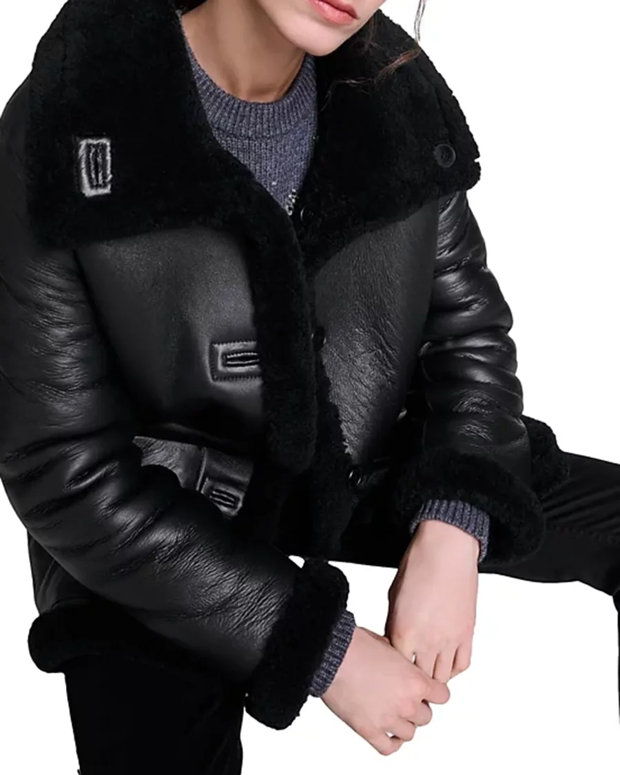 Black Reversible Shearling Jacket