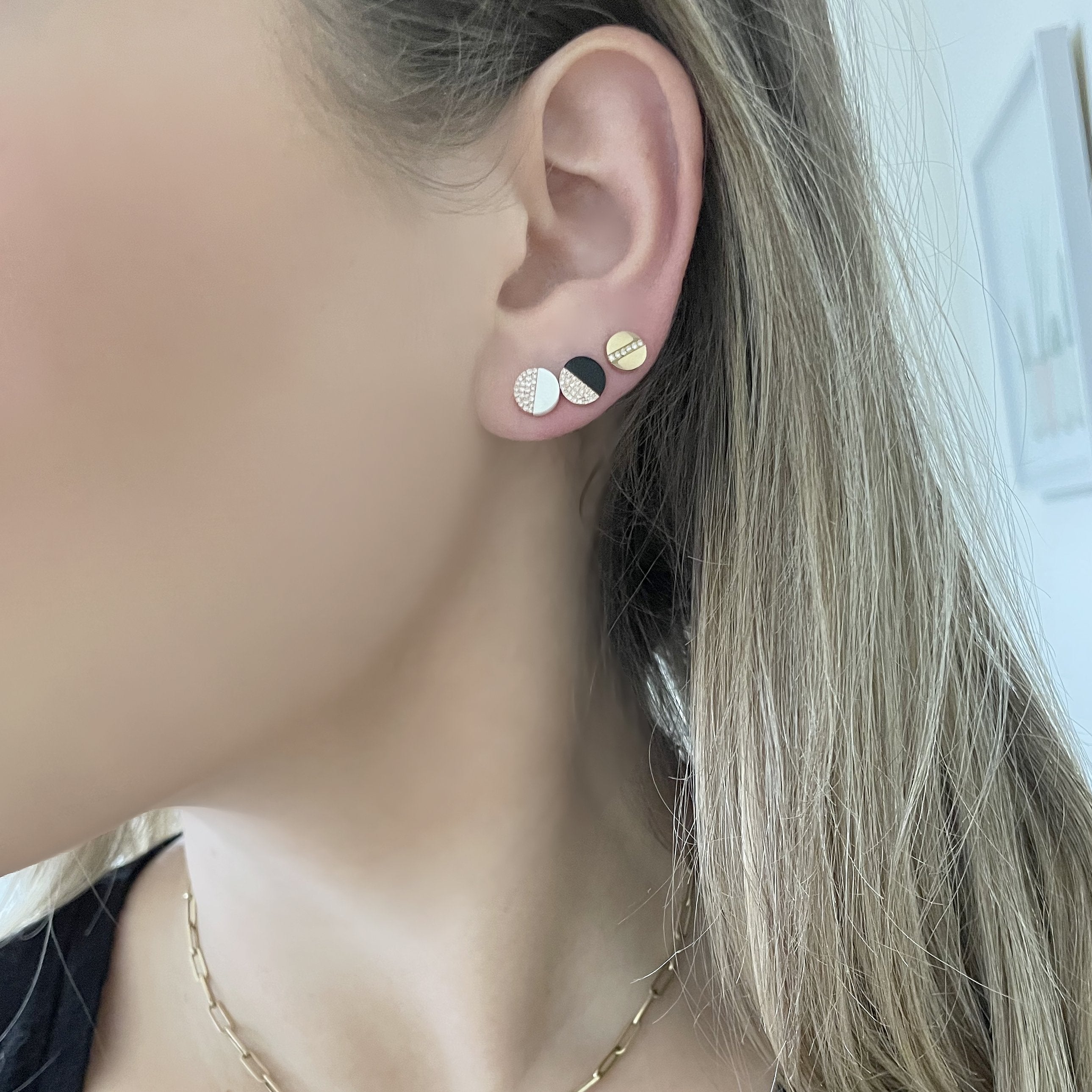 Statement Pear Pearl Detail Stud Earrings