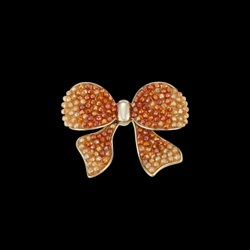 Crystal Bow Accent Brooch