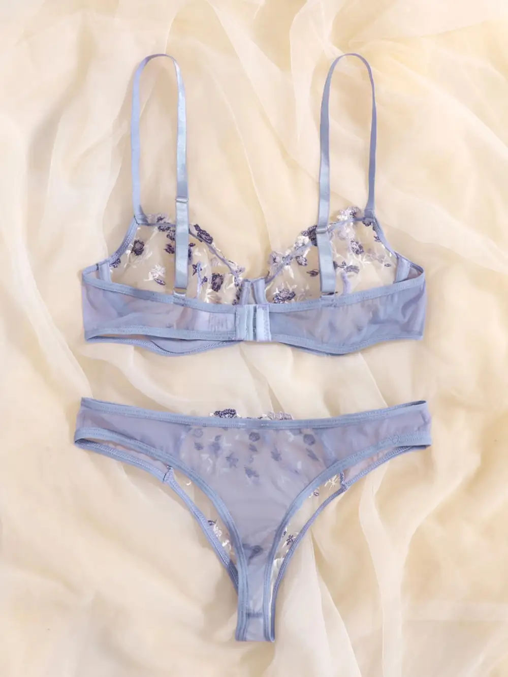 Soft Floral Lingerie Set