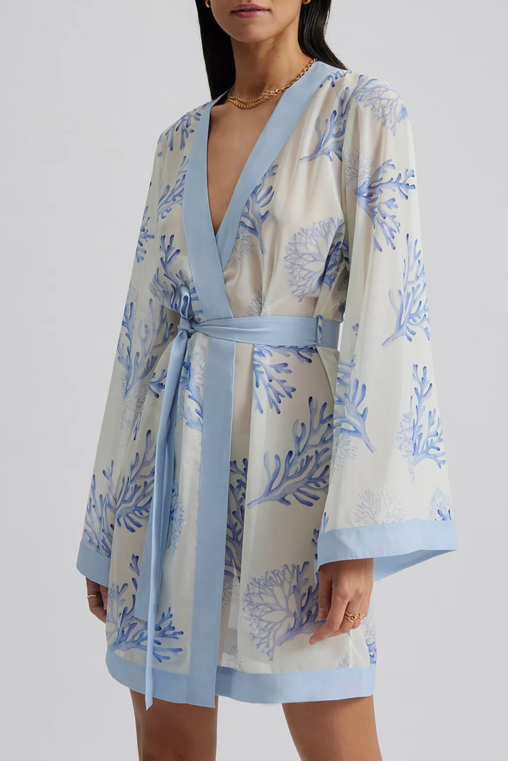 Printed Wrap Robe