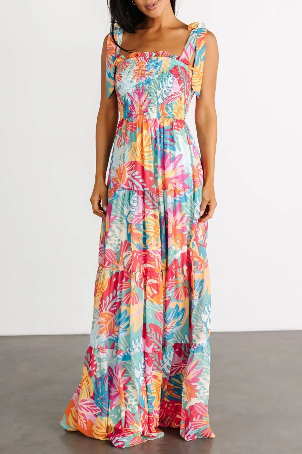 Abstract Art Print Flowing Dress