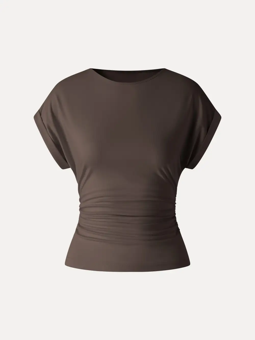 Round Neck Ruched Tee