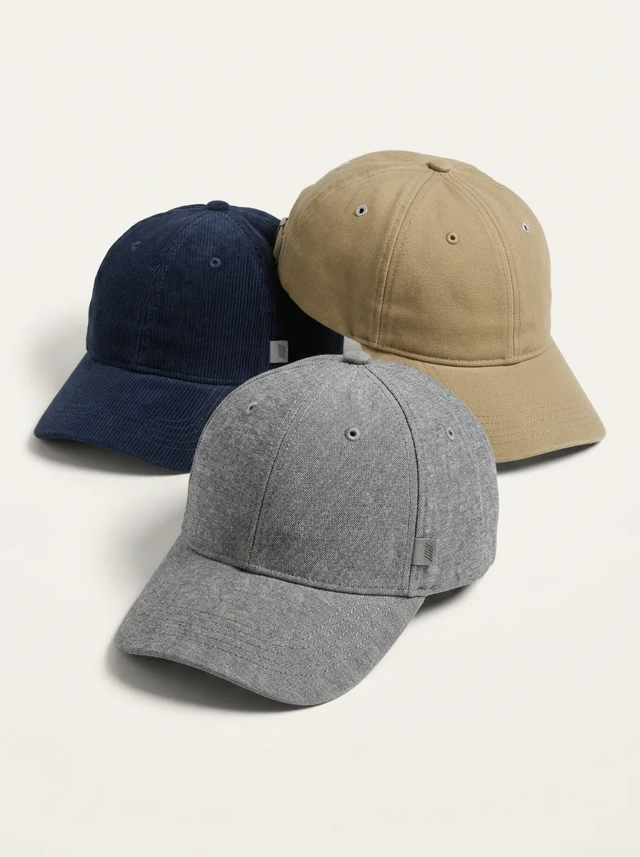 Minimal Minimalist Three-Pack Baseball Caps