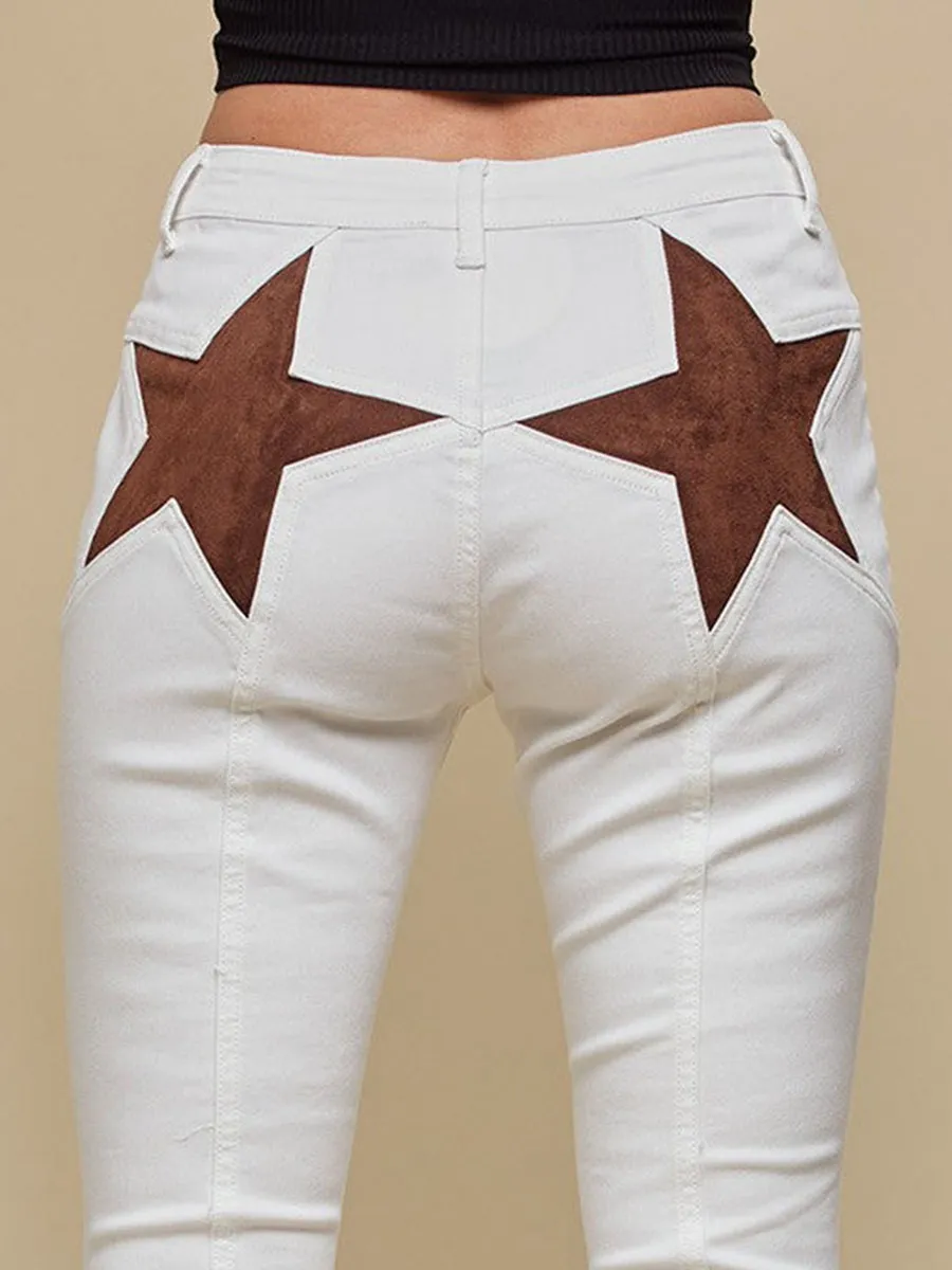 White Super Flare Jeans