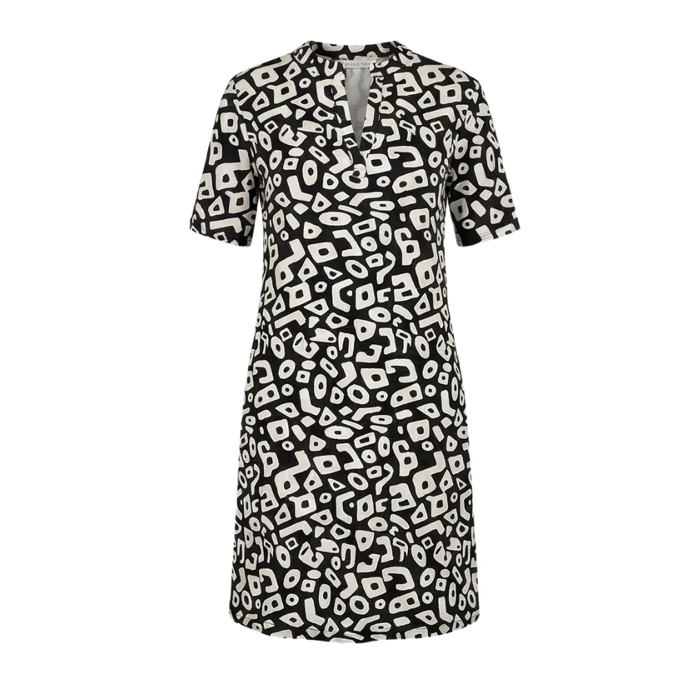 V Neck Printed Breezy Midi Dress