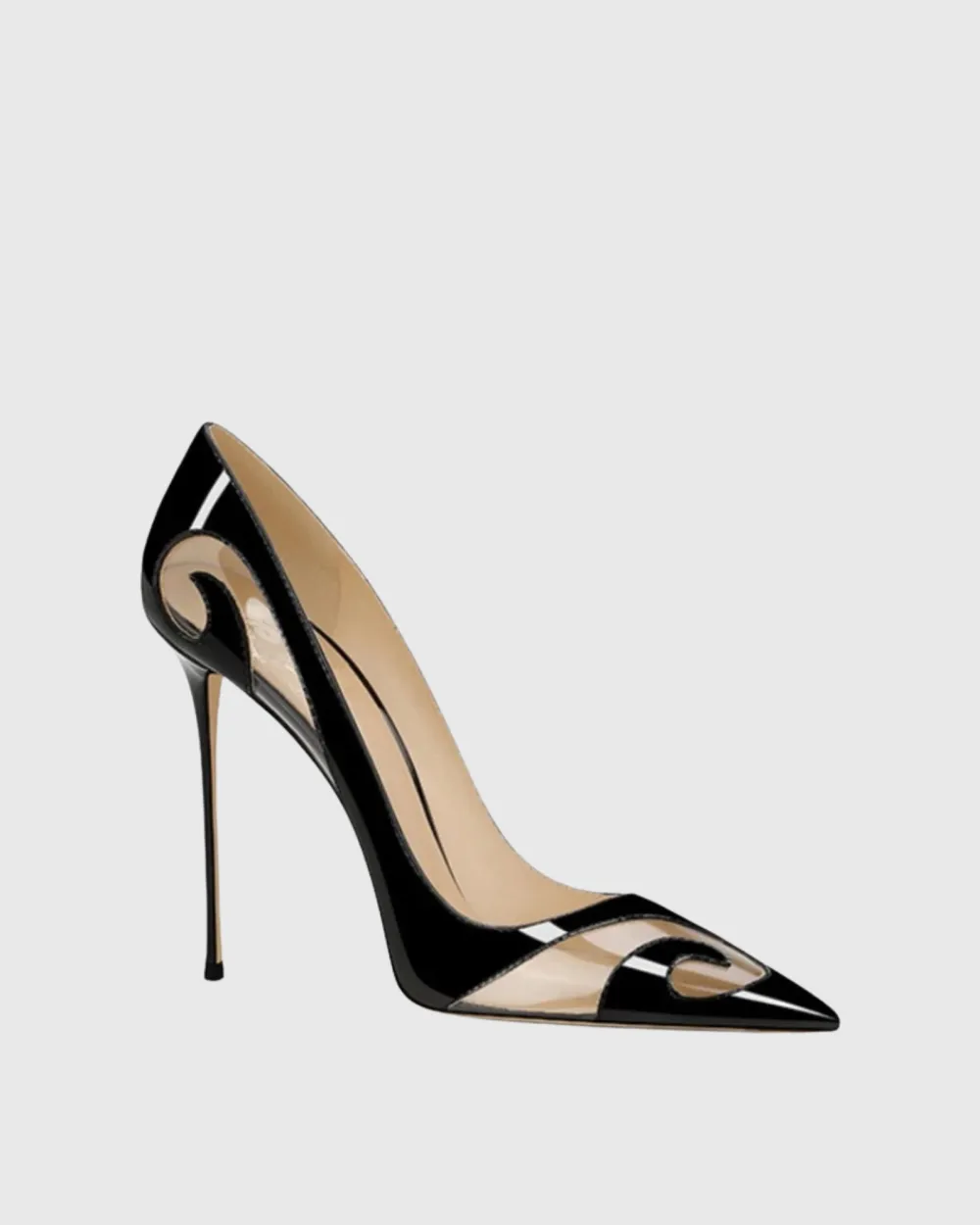 PVC Panel Pumps in Black