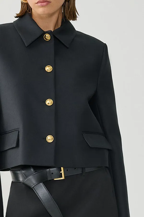 Lapel Shirt-Black