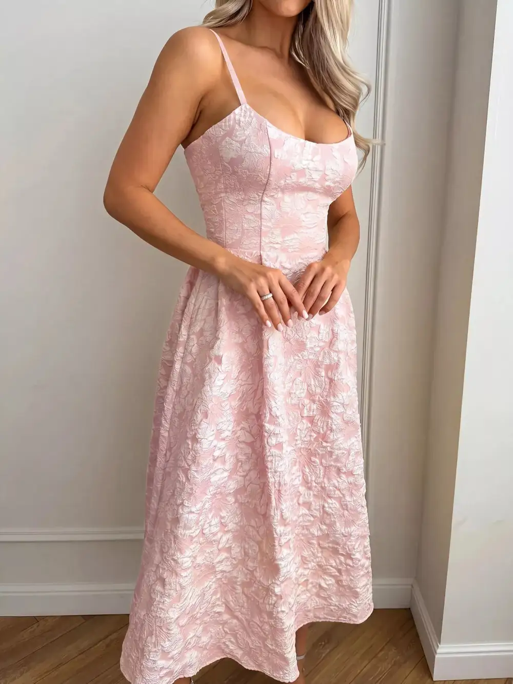Textured Midi Dress