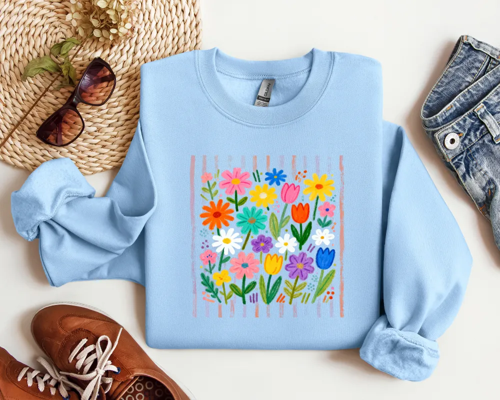 Wildflower Graphic Crewneck Sweatshirt