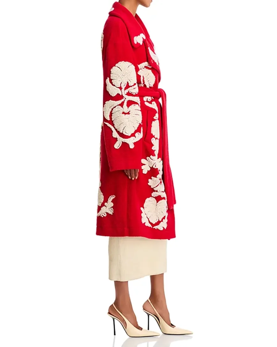 Helen Red Long Sleeves Coat
