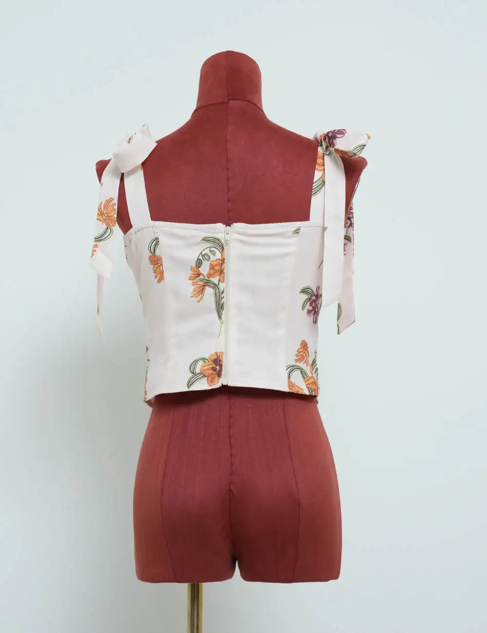 Strap Sleeveless Boned Corset Top