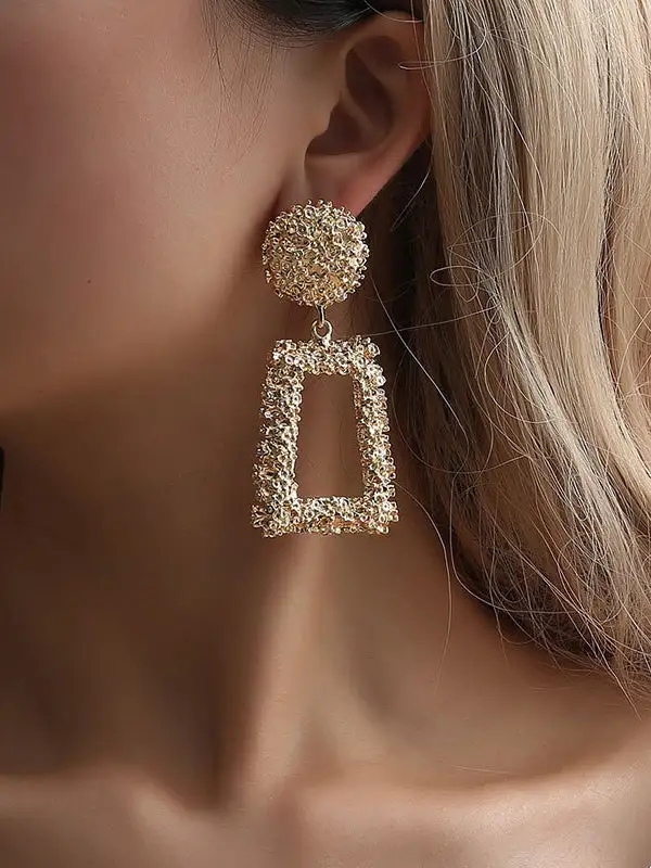 Angular Statement Drop Earrings